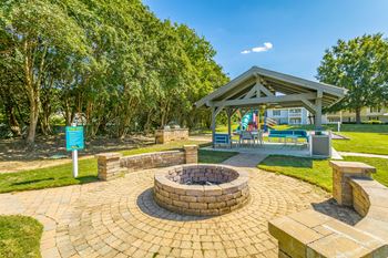 Outdoor firepit at hawthorne at lily flagg in huntsville, al